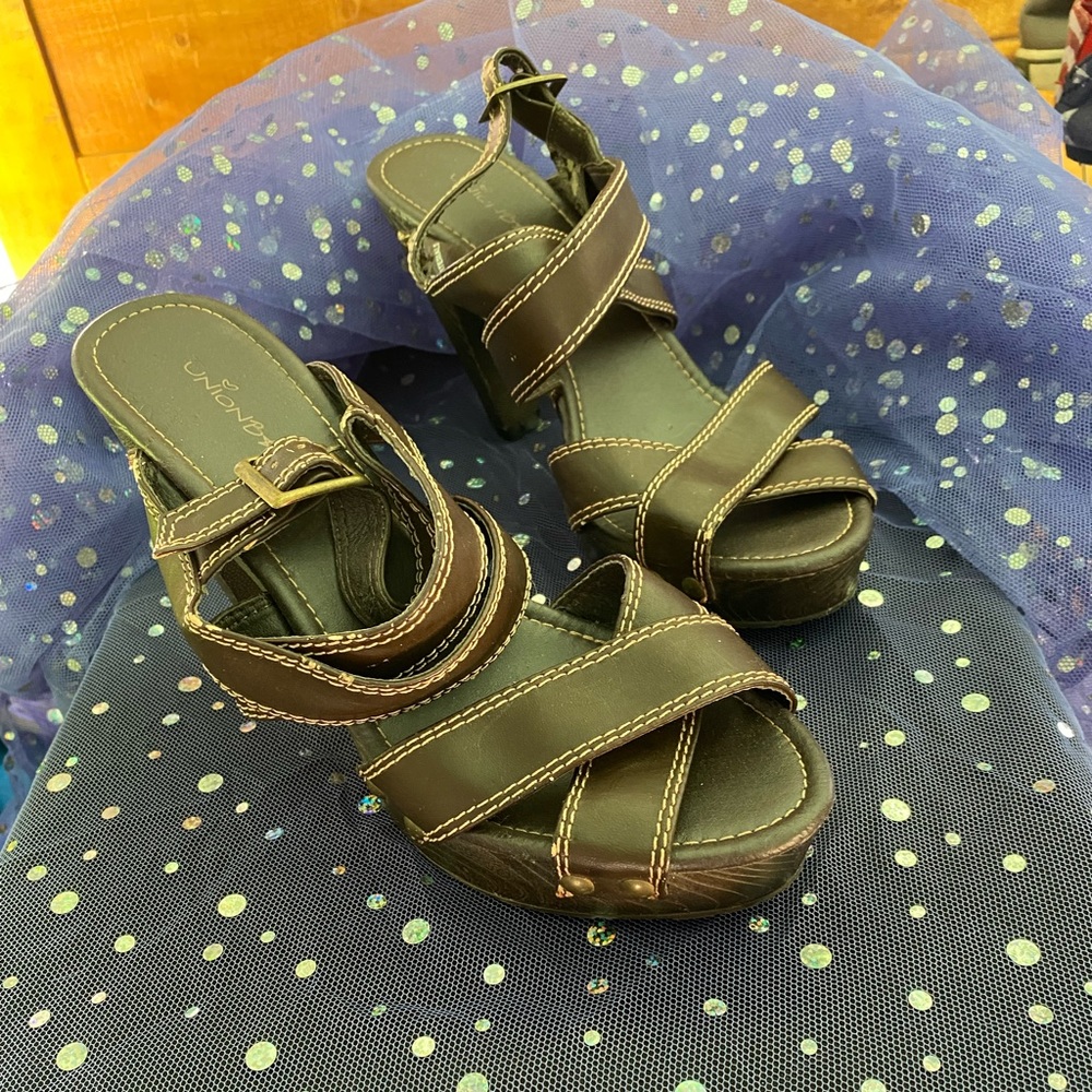 UNIONBAY Strappy Heels. Used but still has some wear left.